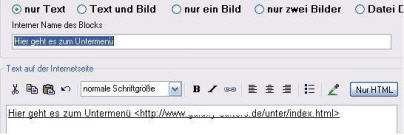 Untermenü erstellen Untermenü erstellen